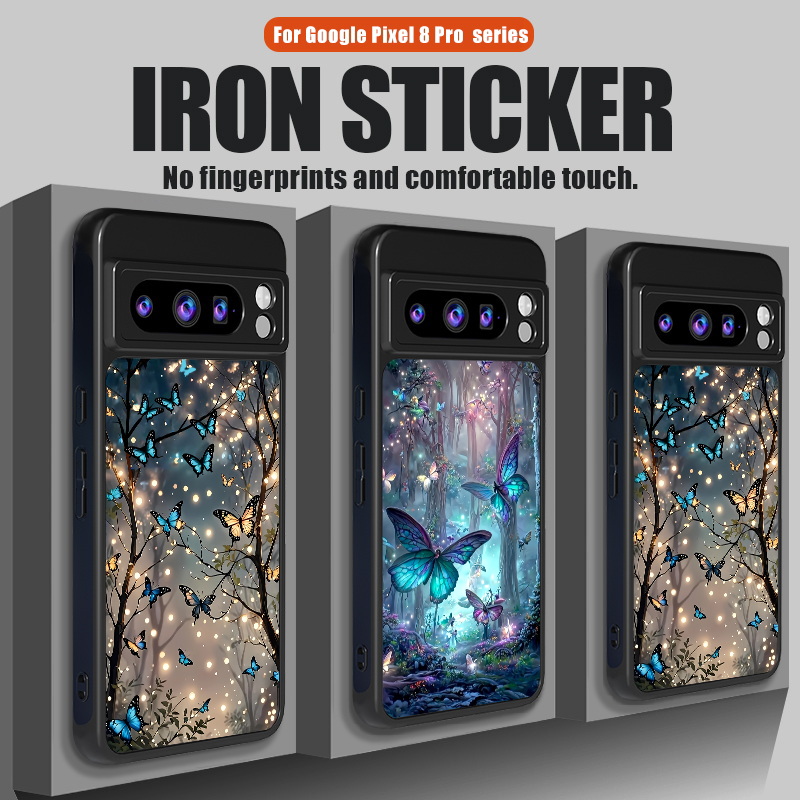 Google Pixel 8A - Custodia magnetica con farfalla che si