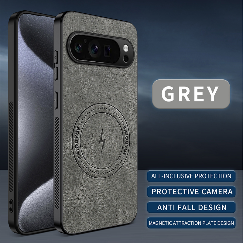 Google Pixel 8A - Custodia in pelle magnetica di lusso